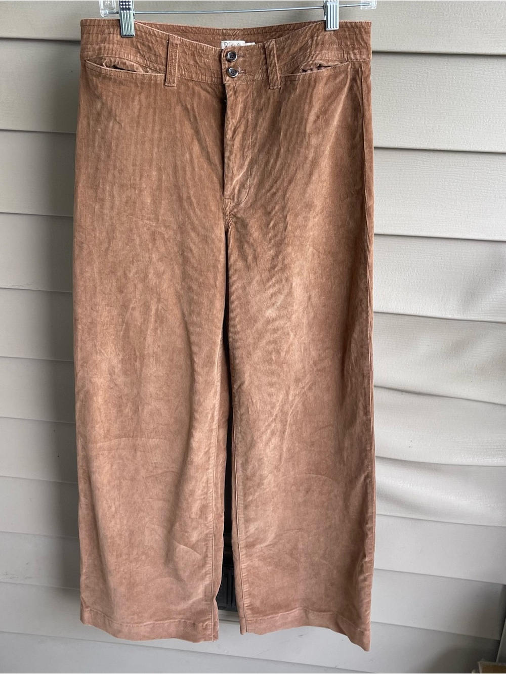 Faherty Stretch Terry Cord Pockets Pants Women’s Size 30 Brown Wide
